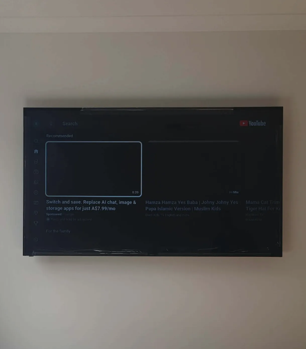 TV mounted in a Wyndham area family home
